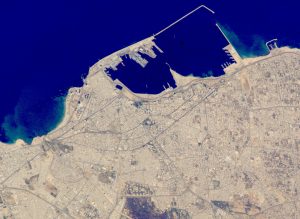 Vista satellitare di Tripoli